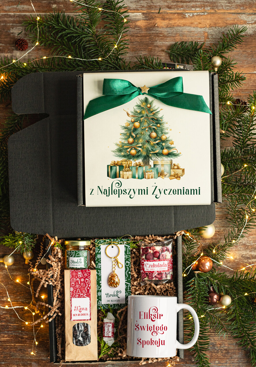 Prezenty indywidualne  zestawy z kubkiem i filiżanką praktyczny świąteczny prezent dla niej pod choinkę, ciekawy prezenty dla mamy na swieta, box kubek świąteczny  i zestaw do kawy herbaty bożonarodzeniowy prezent0