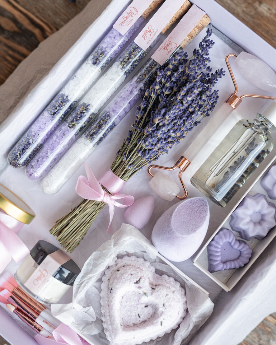 Prezenty dla świadków boxy prezentowy dla Świadkowej, prośba o świadkowanie  Czy zostaniesz moją Świadkową?- Jadeitowy Roller i Lawendowe kule Prośba o Świadkowanie - Prezent dla Świadkowej2