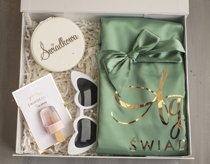 Prezenty dla świadków boxy prezentowy dla Świadkowej, prośba o świadkowanie  prezent dla druhny, pomysł na prezent dla świadkowej, Box prezentowy dla świadkowej, szlafrok w kolorze miętowym, zestaw prezentowy dla druhny10