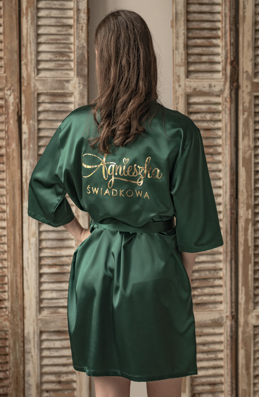 Prezenty dla świadków boxy prezentowe dla Świadkowej, prośba o świadkowanie  prezent dla świadkowej, pomysł na prezent dla świadkowej, Box prezentowy dla świadkowej z zielonym szlafrokiem, zestaw prezentowy dla druhny7