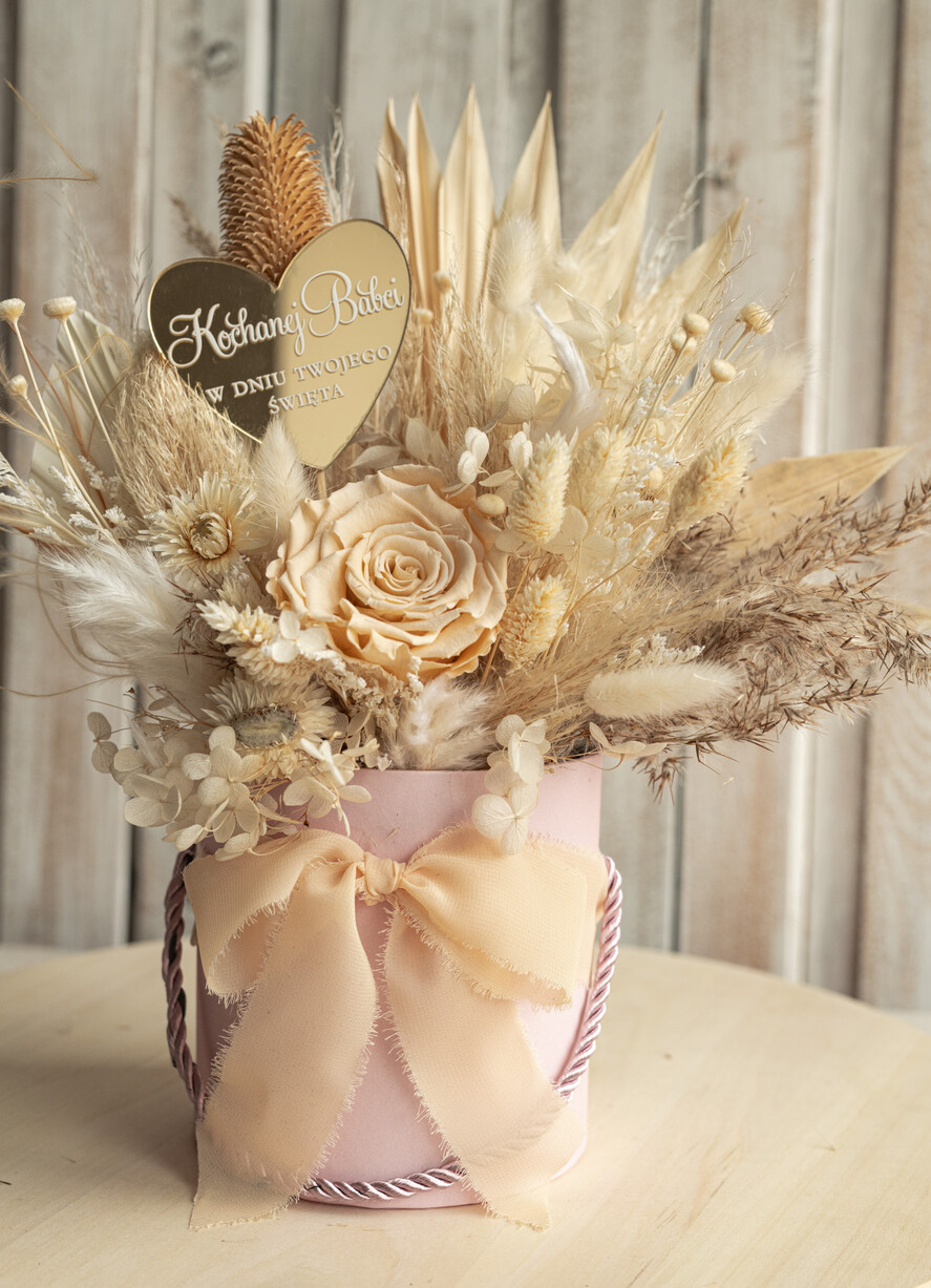 Prezenty dla Babci i Dziadka Prezenty dla Babci pomysł na prezent na dzień babci flowerbox z suszonych kwiatów, prezent urodzinowy dla babci, podziękowanie dla babci, podziękowanie dla dziadków na weselu1