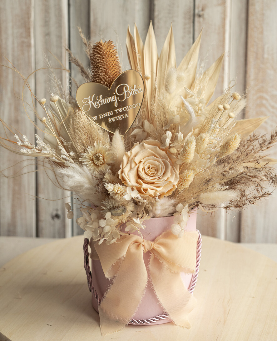 Prezenty dla Babci i Dziadka Prezenty dla Babci pomysł na prezent na dzień babci flowerbox z suszonych kwiatów, prezent urodzinowy dla babci, podziękowanie dla babci, podziękowanie dla dziadków na weselu3