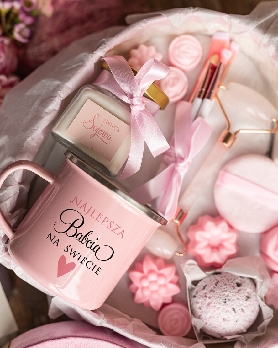 Prezenty dla Babci i Dziadka Prezenty dla Babci prezenty dla babci zestaw kosmetyków, emaliowany kubek dla babci, prezenty dla dziadków 1