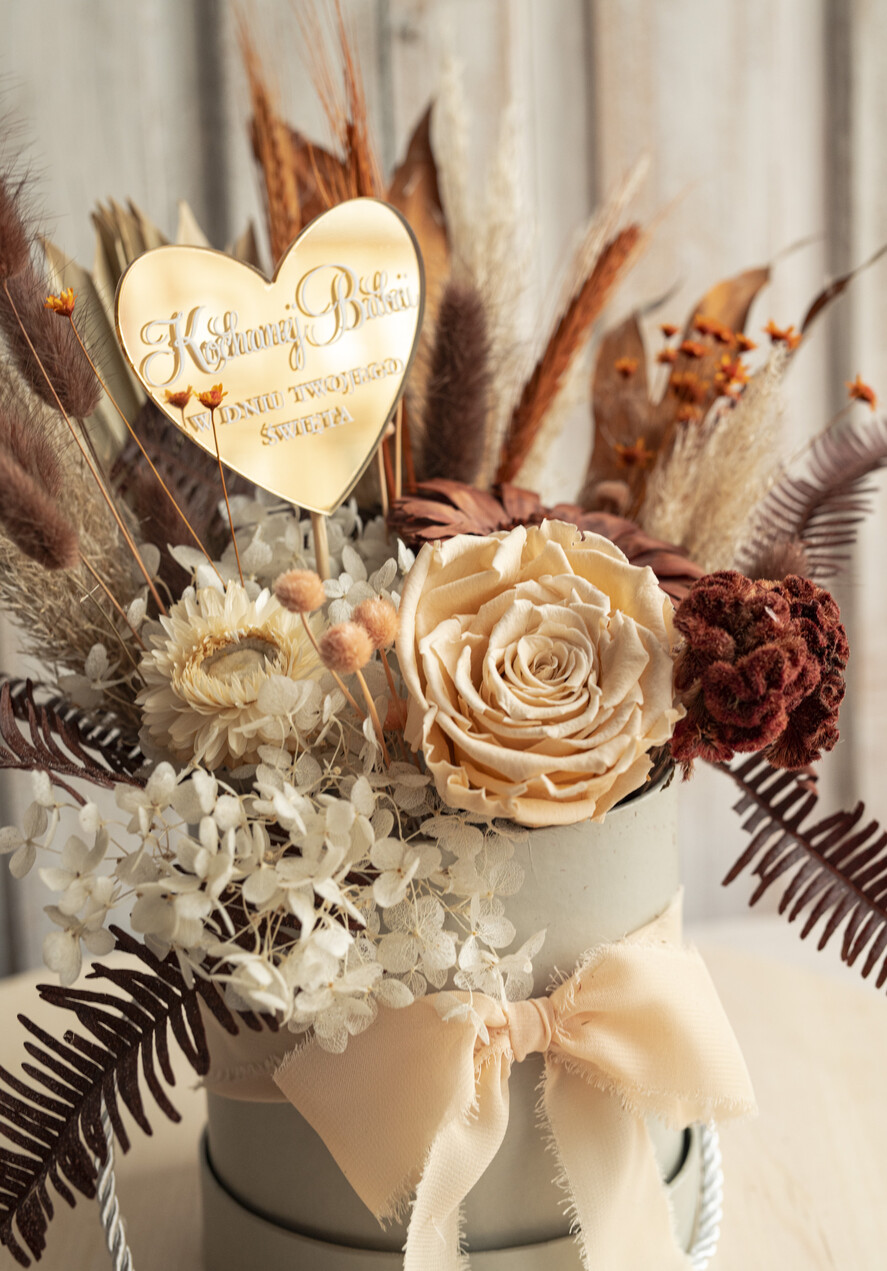 Prezenty dla Babci i Dziadka Prezenty dla Babci prezent na dzień babci flowerbox z suszonych kwiatów, prezent urodzinowy dla babci, podziękowanie dla babci, podziękowanie dla dziadków na weselu1