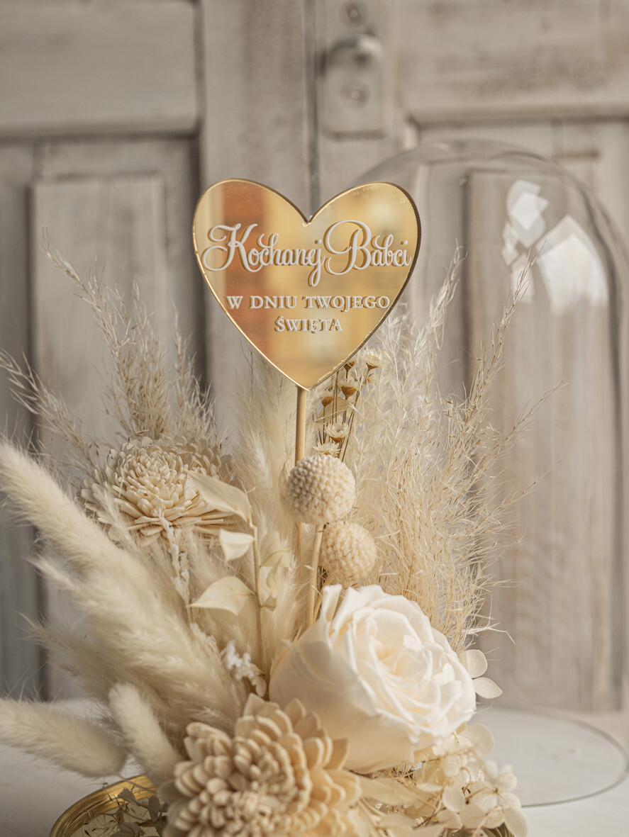 Prezenty dla Babci i Dziadka Prezenty dla Babci flowerbox, pomysł na prezent prezent dla babci kwiaty w kopule kompozycja z kwiatów suszonych wieczne roze,  prezent dla babci bukiet z suszonych kwiatów6