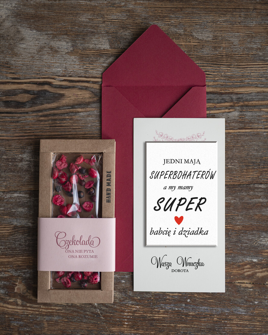Prezenty dla Babci i Dziadka Zestawy Pezentowe Dla Dziadków  Super  prezent dla dziadków  Magnes Kartka i Czekolada na Dzień Babci i Dziadka0