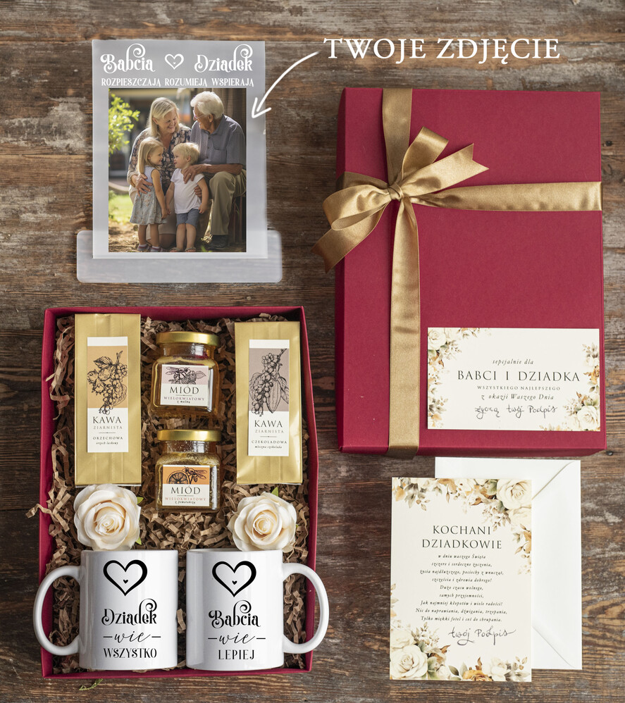 Prezenty dla Babci i Dziadka Zestawy Pezentowe Dla Dziadków  wspólny prezent dla dziadków ze zdjeciem, zestaw prezentowy dla Babci i Dziadka ręcznie robiony, box prezentowy na Dzień Babci i Dziadka, Upominek dla Dziadków0
