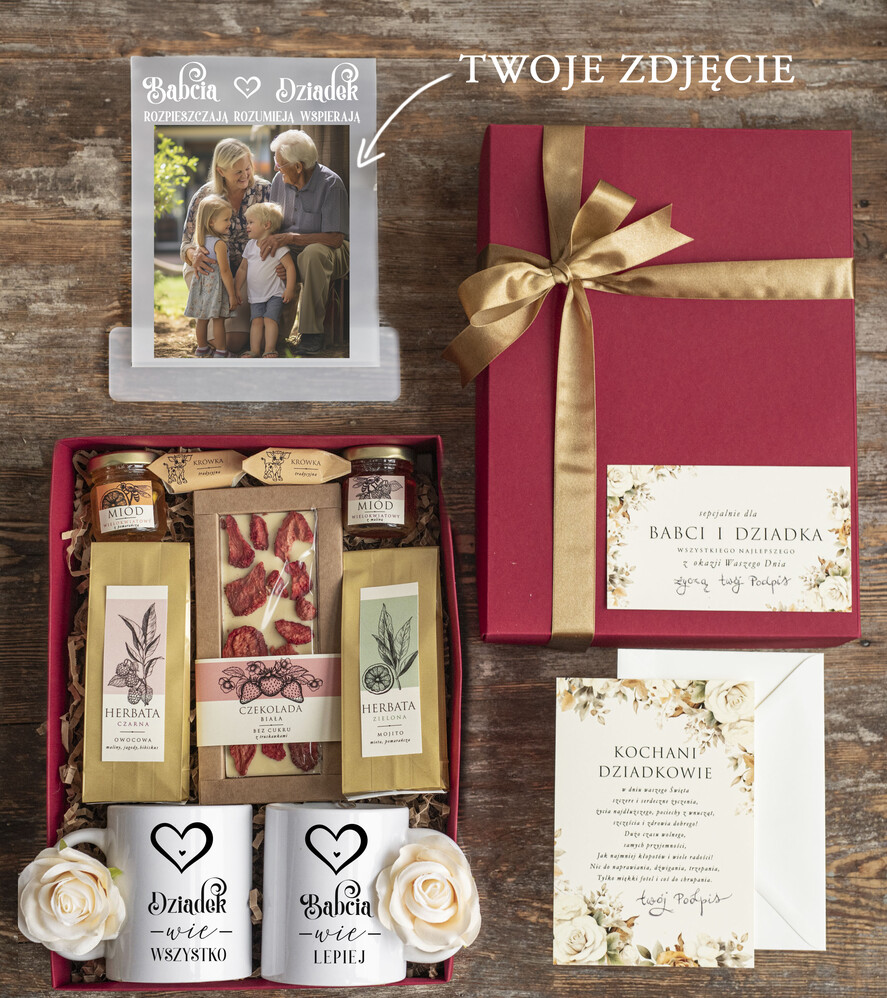 Prezenty dla Babci i Dziadka Zestawy Pezentowe Dla Dziadków  wspólny prezent dla dziadków ze zdjeciem, zestaw prezentowy dla Babci i Dziadka ręcznie robiony, box prezentowy na Dzień Babci i Dziadka, Upominek dla Dziadków0
