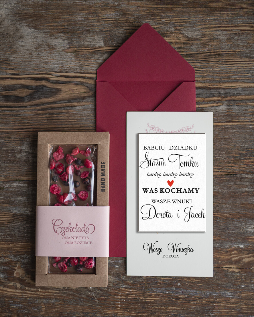 Prezenty dla Babci i Dziadka Zestawy Pezentowe Dla Dziadków  Super  prezent dla dziadków  Magnes Kartka i Czekolada na Dzień Babci i Dziadka0
