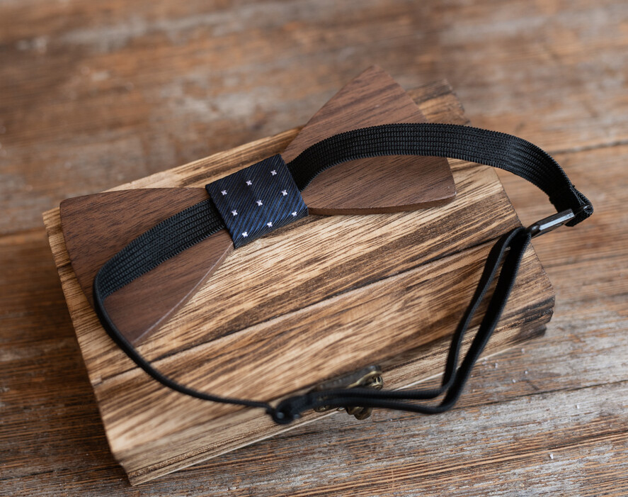 Prezenty dla Babci i Dziadka Prezenty dla Dziadka prezent dla Dziadka drewniana mucha i spinki do mankietów elegancki prezent dla dziadka 4