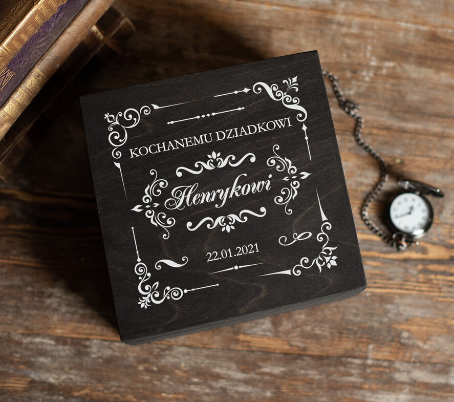Prezenty dla Babci i Dziadka Prezenty dla Dziadka Prezent na dzień Dziadka Butelki na Trunki z nadrukiem w Skrzynce Zyczenia dla dziadka w środku2