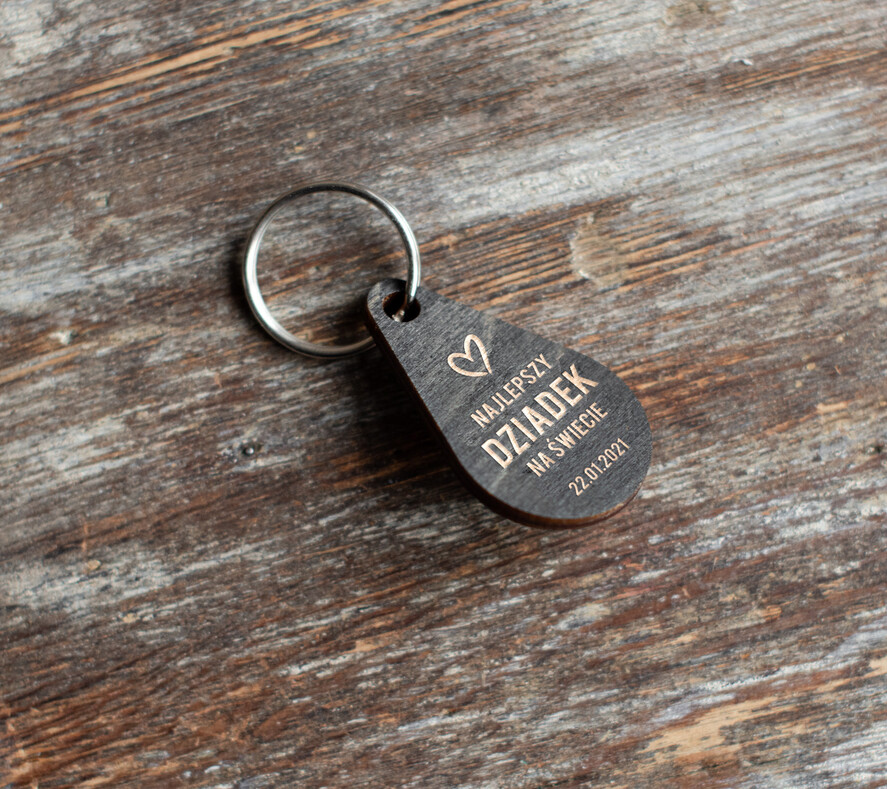 Prezenty dla Babci i Dziadka Prezenty dla Dziadka  prezent dla Dziadka breloczek do kluczy z dedykacją 0
