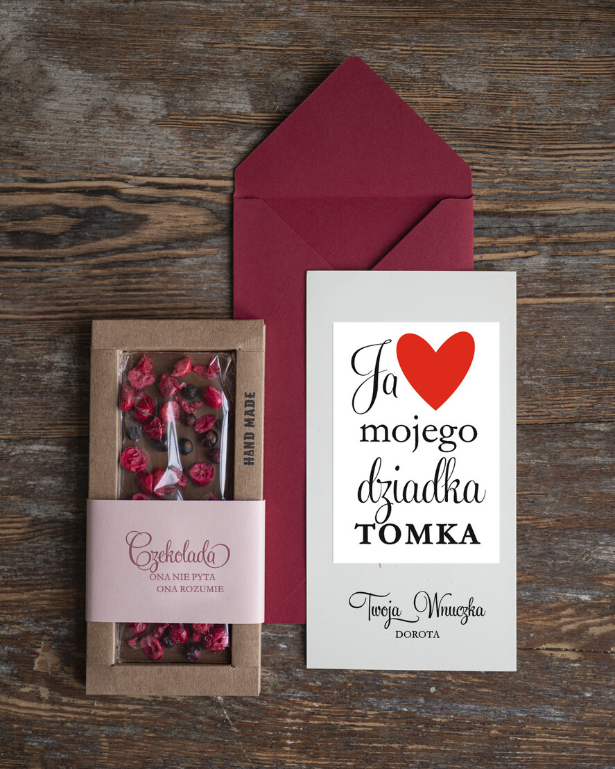 Prezenty dla Babci i Dziadka Prezenty dla Dziadka Super  prezent dla Dziadka  Magnes Kartka i Czekolada na Dzień Babci i Dziadka0