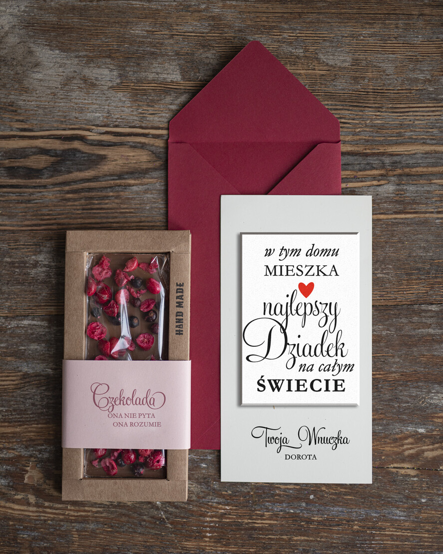 Prezenty dla Babci i Dziadka Prezenty dla Dziadka Super  prezent dla Dziadka  Magnes Kartka i Czekolada na Dzień Babci i Dziadka0