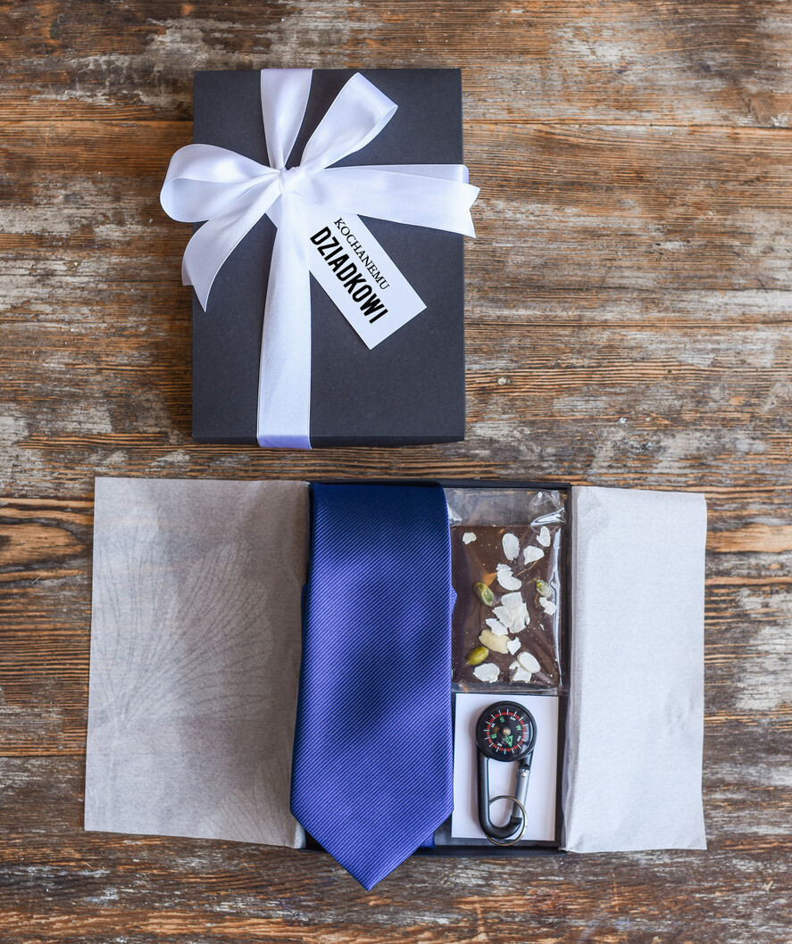 Prezenty dla Babci i Dziadka Prezenty dla Dziadka prezent z okazji dnia Dziadka krawat w eleganckim pudełeczku 0