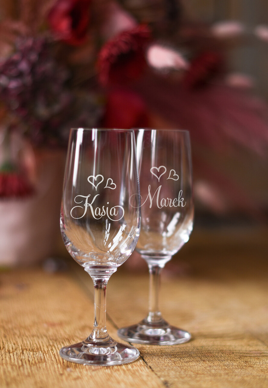 Walentynki prezent na walentynki dla Niej   pomysł na prezent walentynkowy dla żony grawerowane szampanówki 2