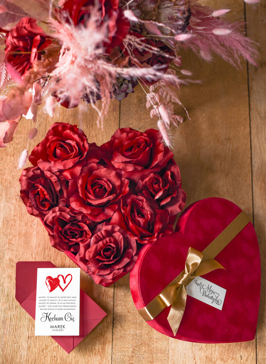 Walentynki prezent na walentynki dla Niej   romantyczny prezent na walentynki dla żony flowerbox 0