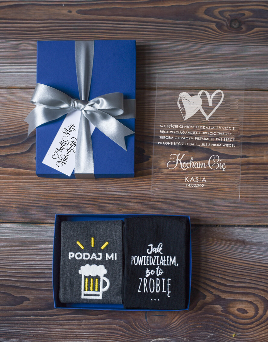 Walentynki prezent na Walentynki dla Niego  prezent dla faceta na walentynki śmieszne skarpetki 0