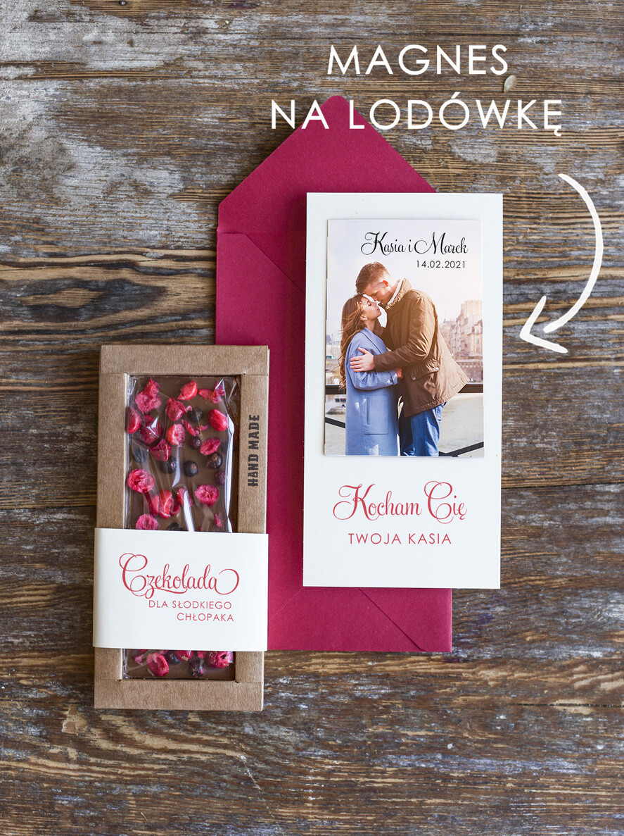 Walentynki prezent na Walentynki dla Niego  prezent na walentynki dla chłopaka magnes ze zdjęciem na lodówkę   0
