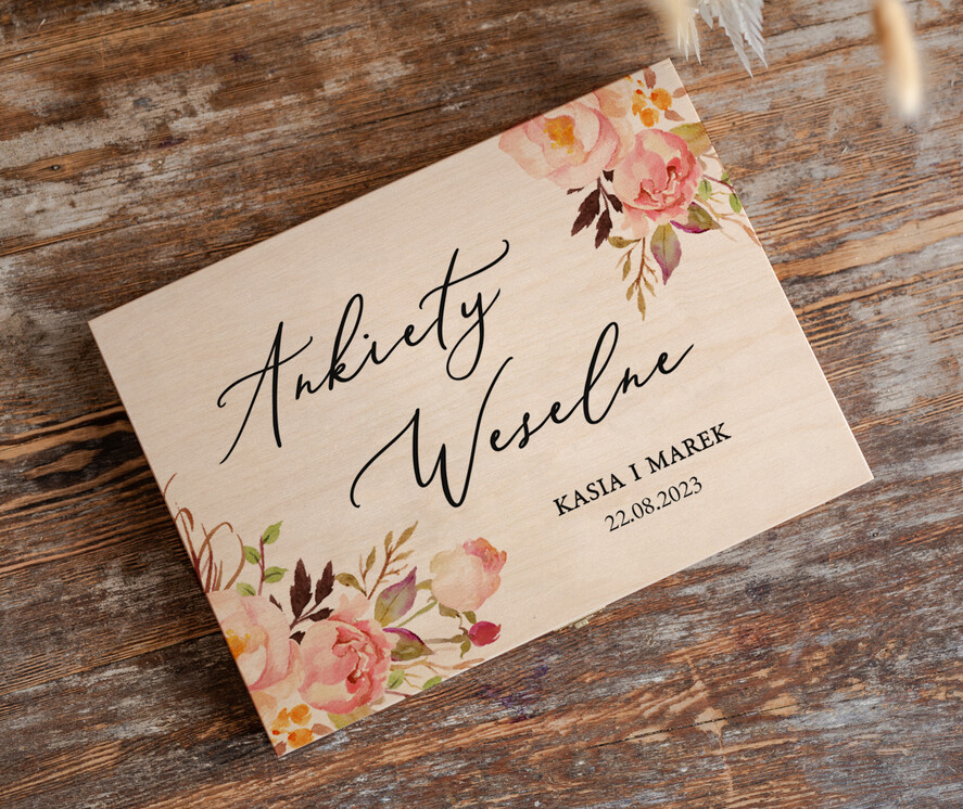 Ankiety weselne ankiety w pudełkach  ankieta weselna dla gości pamiątka ze ślubu, ankieta weselna zamknięta w drewnianym pudełku, pamiątka ze ślubu ankiety weselne, porady dla Pary Młodej od Gości1