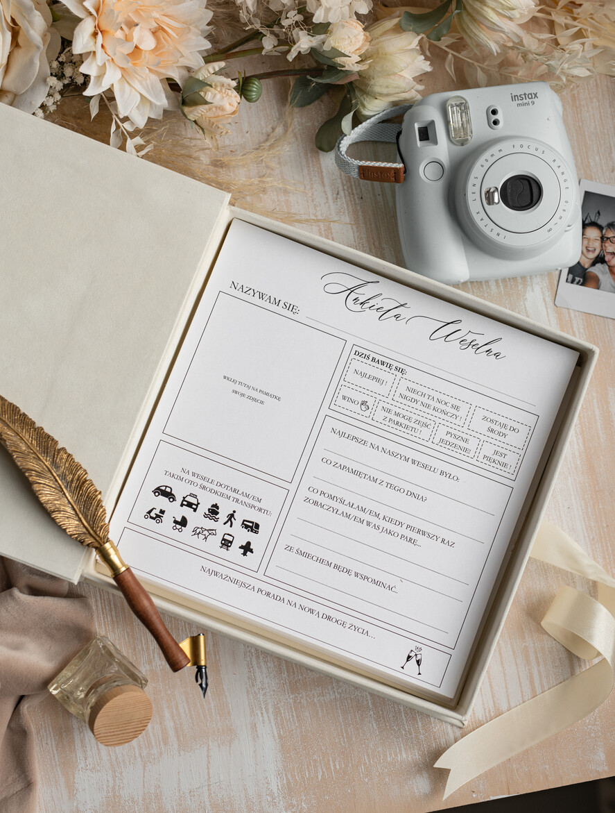 Ankiety weselne ankiety w pudełkach  alternatywa dla Księgi wpisów gości Ankieta Weselna Dla Gości Pamiątka Ze Ślubu, Welurowe Pudełko z ankietami weselnymi, Pamiątka Ze Ślubu Ankiety Weselne4