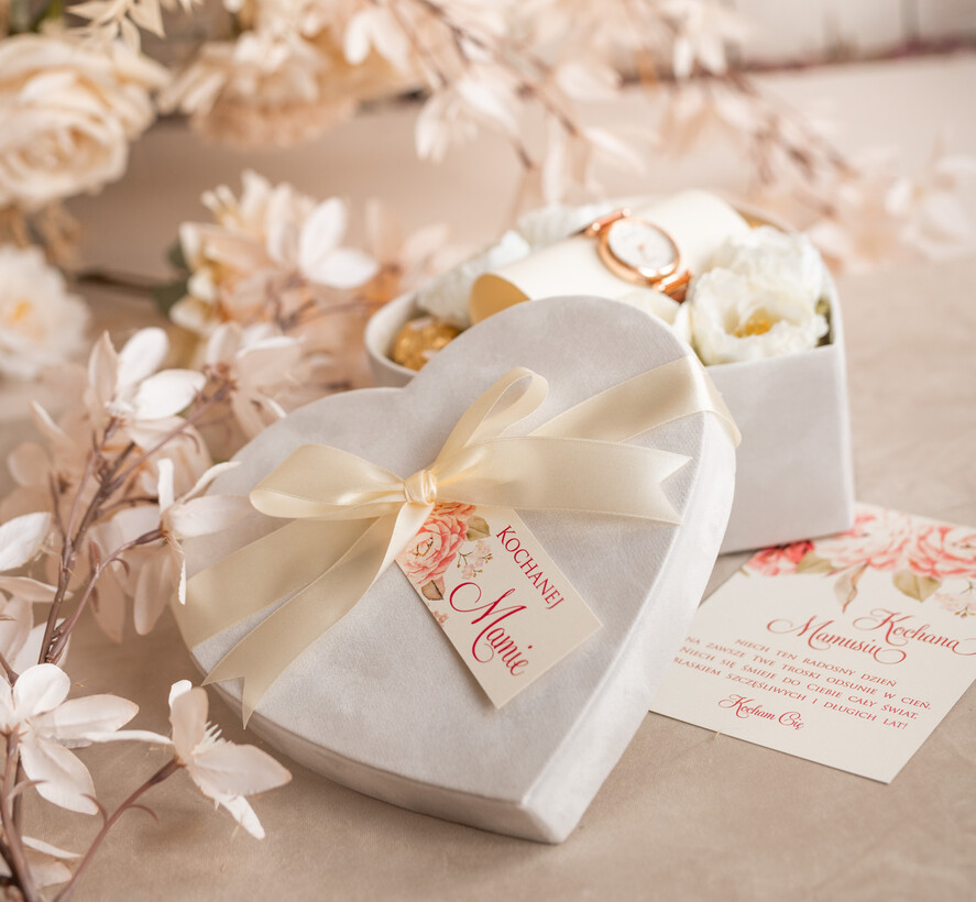 Prezenty dla Mamy zestawy w welurowych i ozdobnych pudełkach  zegarek dla Mamy, prezent z okazji dnia Mamy zegarek w ozdobnym pudełku, pudełko prezentowe dla mamy 22