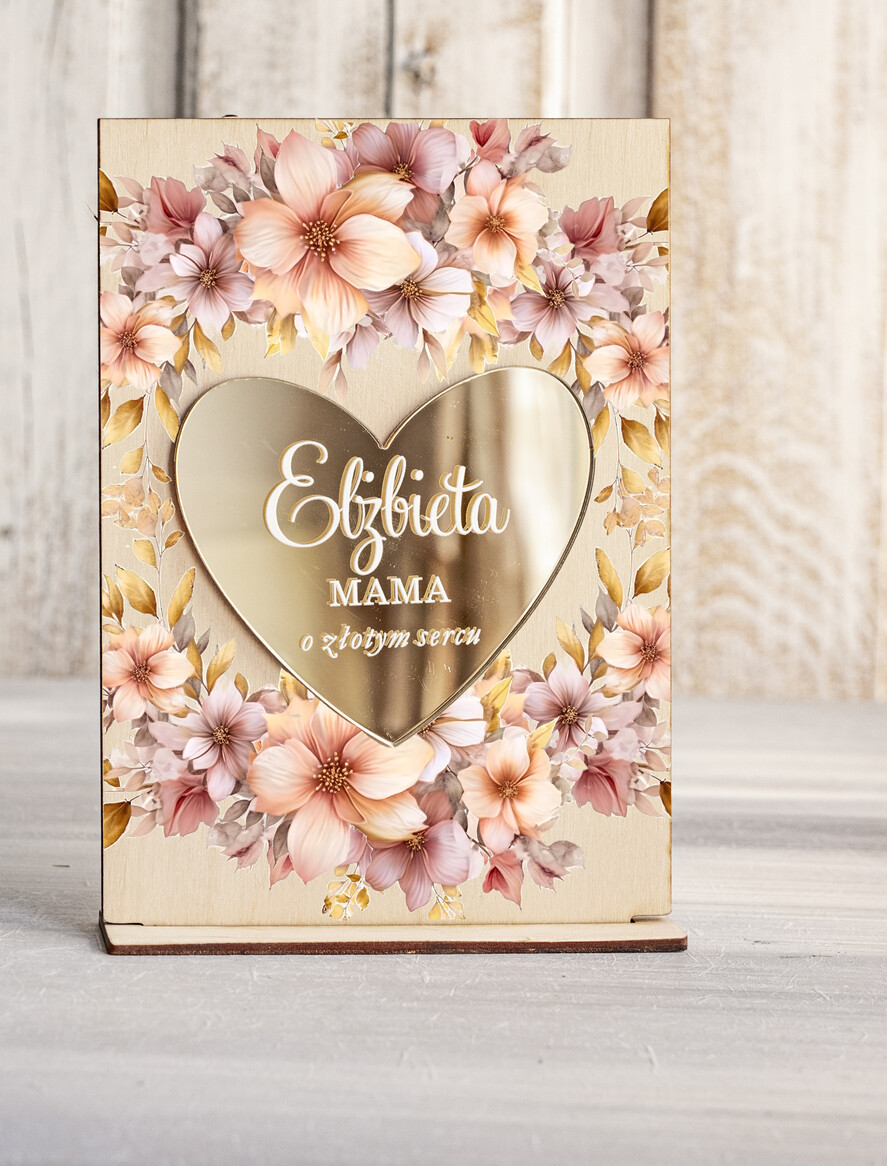 Prezenty dla Mamy kartki i magnesy na lodówkę z życzeniami  wyjątkowy prezent dla Mamy, prezent z okazji Dnia Mamy, statuetka z życzeniami dla Mamy, drewniana kartka z życzeniami z podstawką0