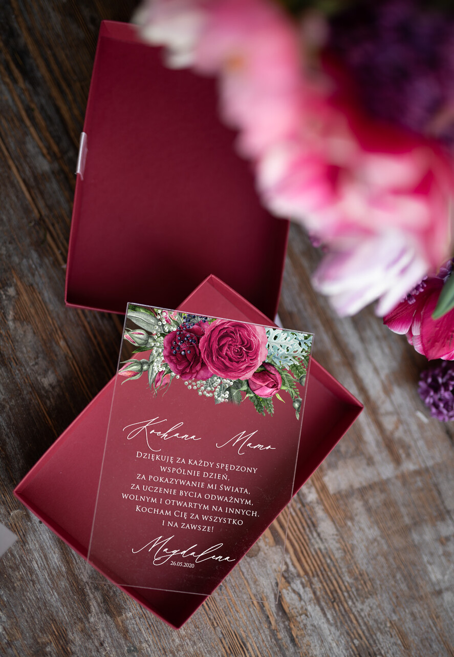 Prezenty dla Mamy kartki i magnesy na lodówkę z życzeniami  prezent ręcznie robiony z okazji dnia mamy kartka w pudełku na dzień matki   1