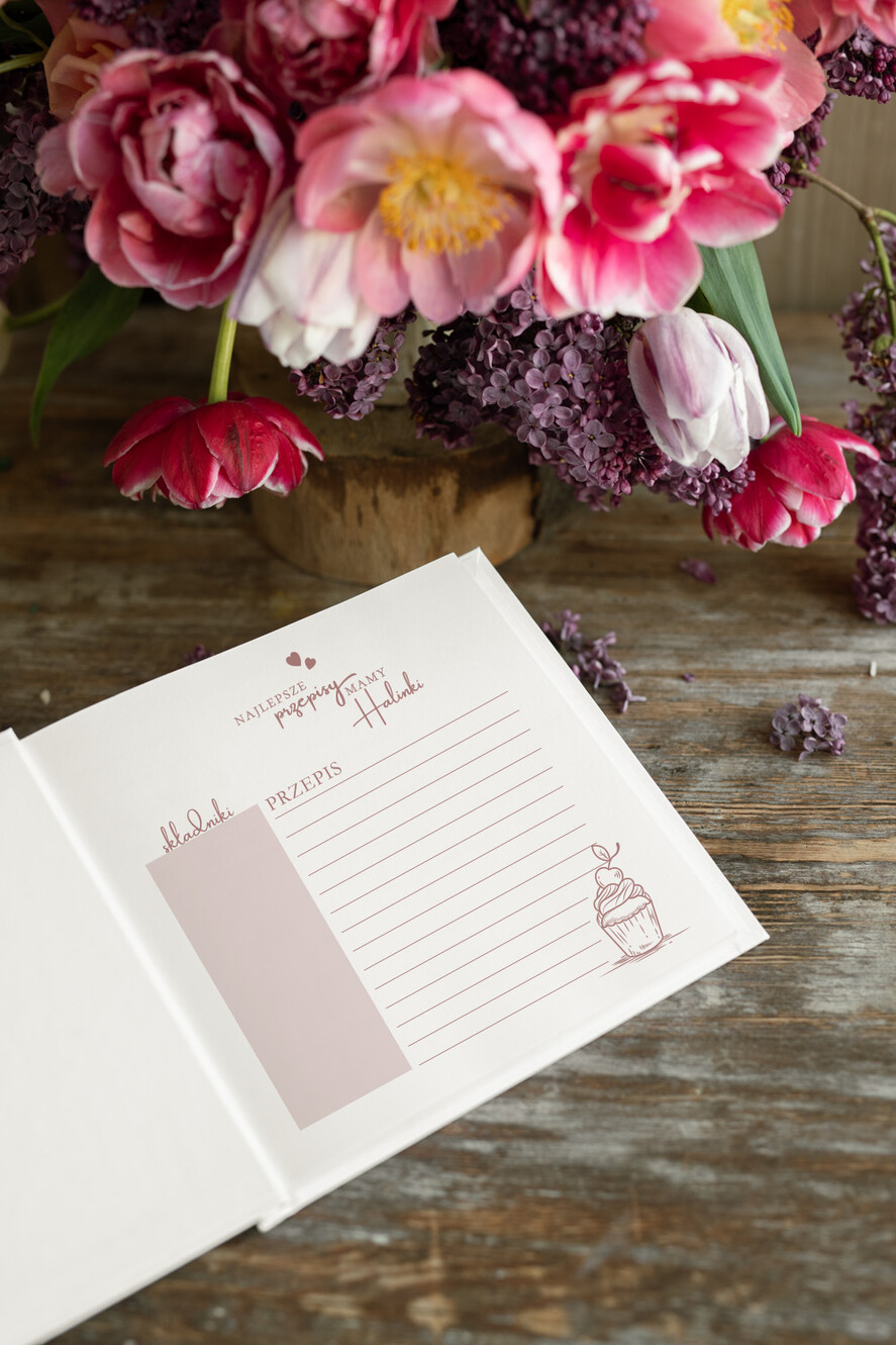 Prezenty dla Mamy notes, książki na przepisy imienny prezent na dzień matki książka na przepisy 4