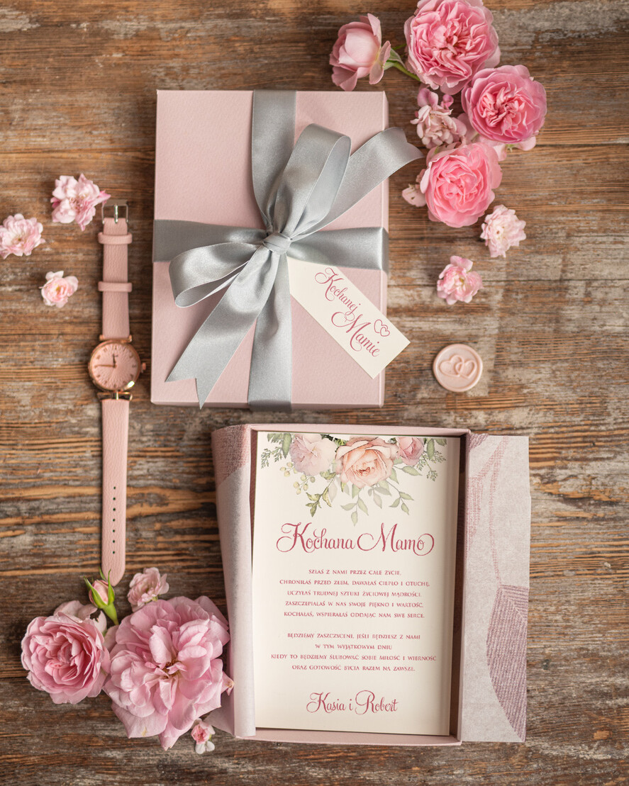 Zaproszenia dla Rodziców  zaproszenia dla Rodziców   zaproszenia ślubne dla Mamy zaproszenie prezent dla Mamy, elegancki prezent dla mamy 3