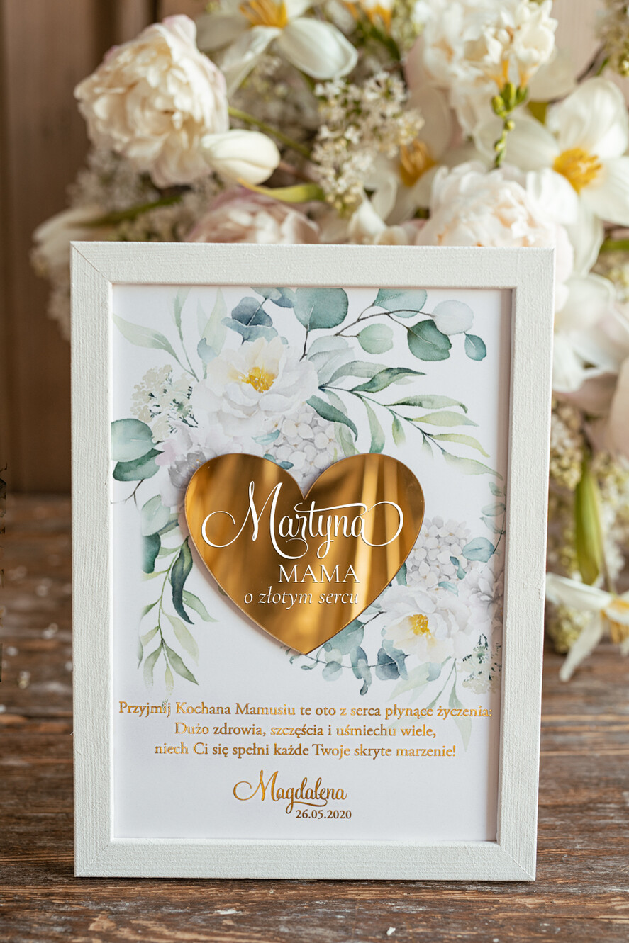 Prezenty dla Mamy ramki, puzzle, ramki na zdjęcia  wyjątkowy prezent na dzień mamy, super prezent dla mamy wyjątkowa ramka na dzień matki ze złotym serduszkiem, ramka z życzeniami dla  Mamy0