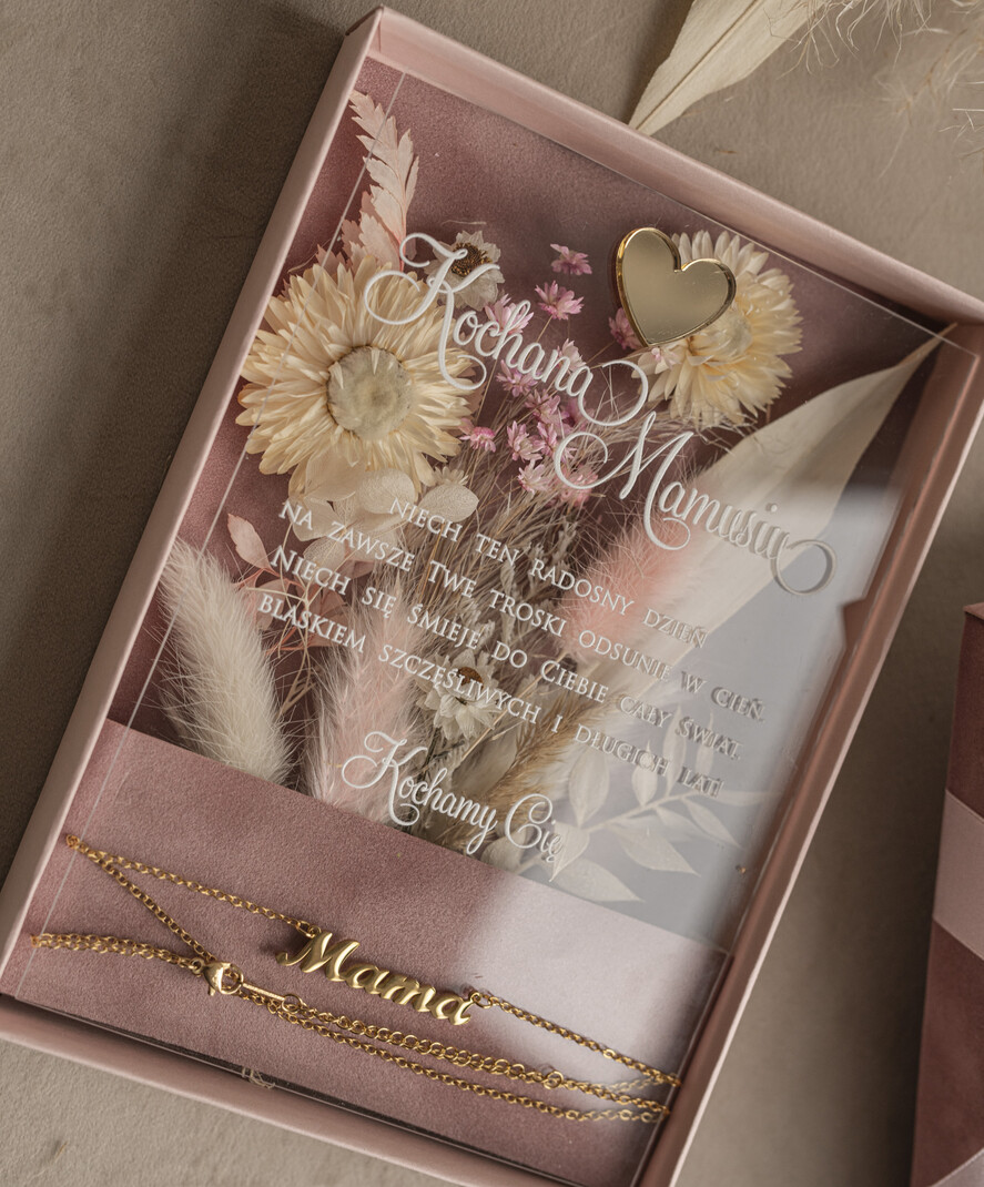 Prezenty dla Mamy biżuteria, pudełka, szkatułki na biżuterie  welurowe pudełko z kwiatami i życzeniami dla Mamy, flower box, prezent dla Mamy, pudełko z kwiatami dla Mamy, pomysł na prezent na dzień Mamy7