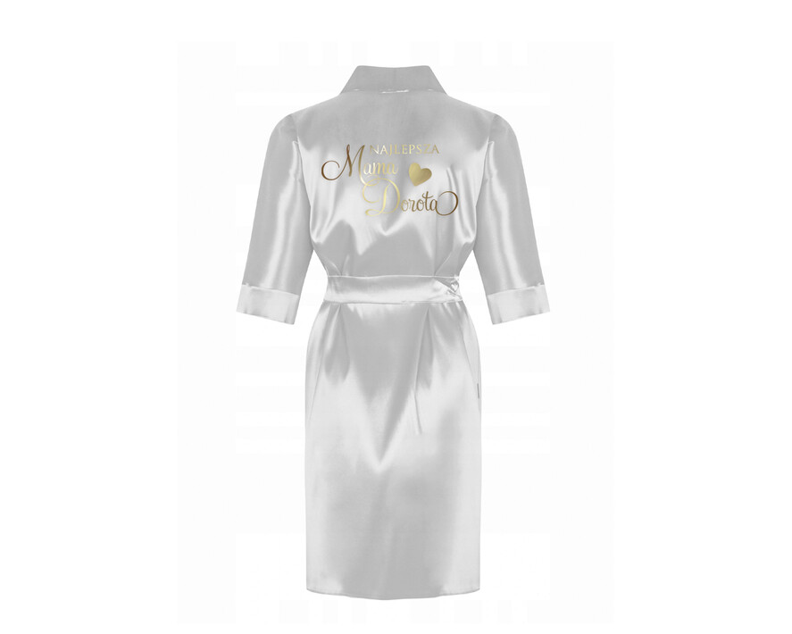 Prezenty dla Mamy Gadżety, Bluzy, Koszulki pomysł na prezent na dzień mamy satynowy szlafrok z nadrukiem imienia twojej Mamy    0