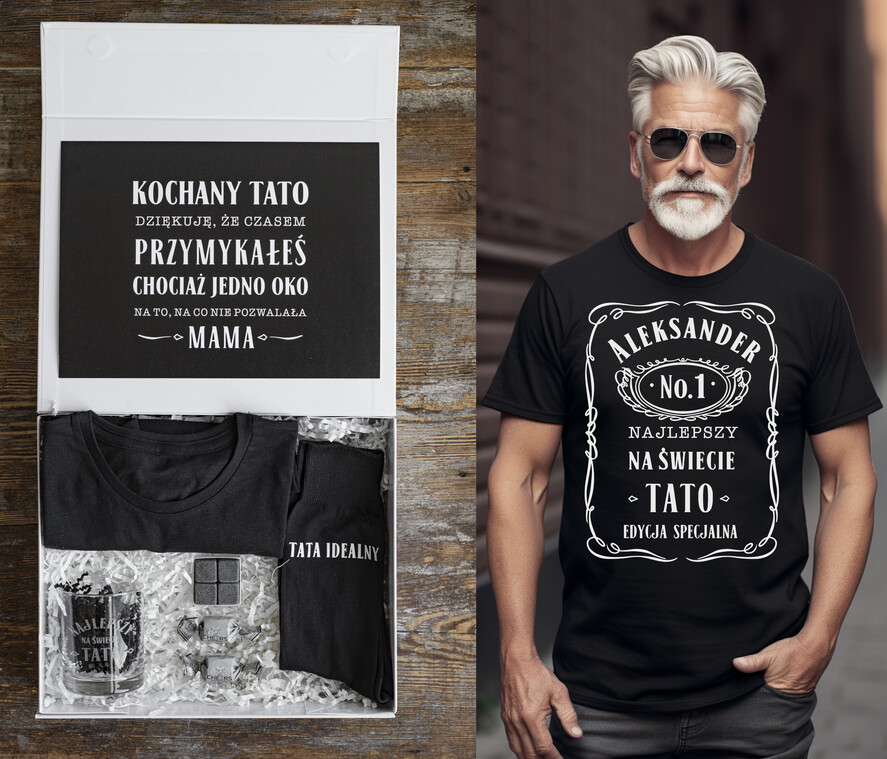 Prezenty dla Taty dzien ojca zestawy dla Taty pomysł na prezent dla Taty na urodziny, zestaw prezentowy na dzień Ojca, grawerowana szklanka, fajny pomysł na prezent dla Taty, personalizowane prezenty0
