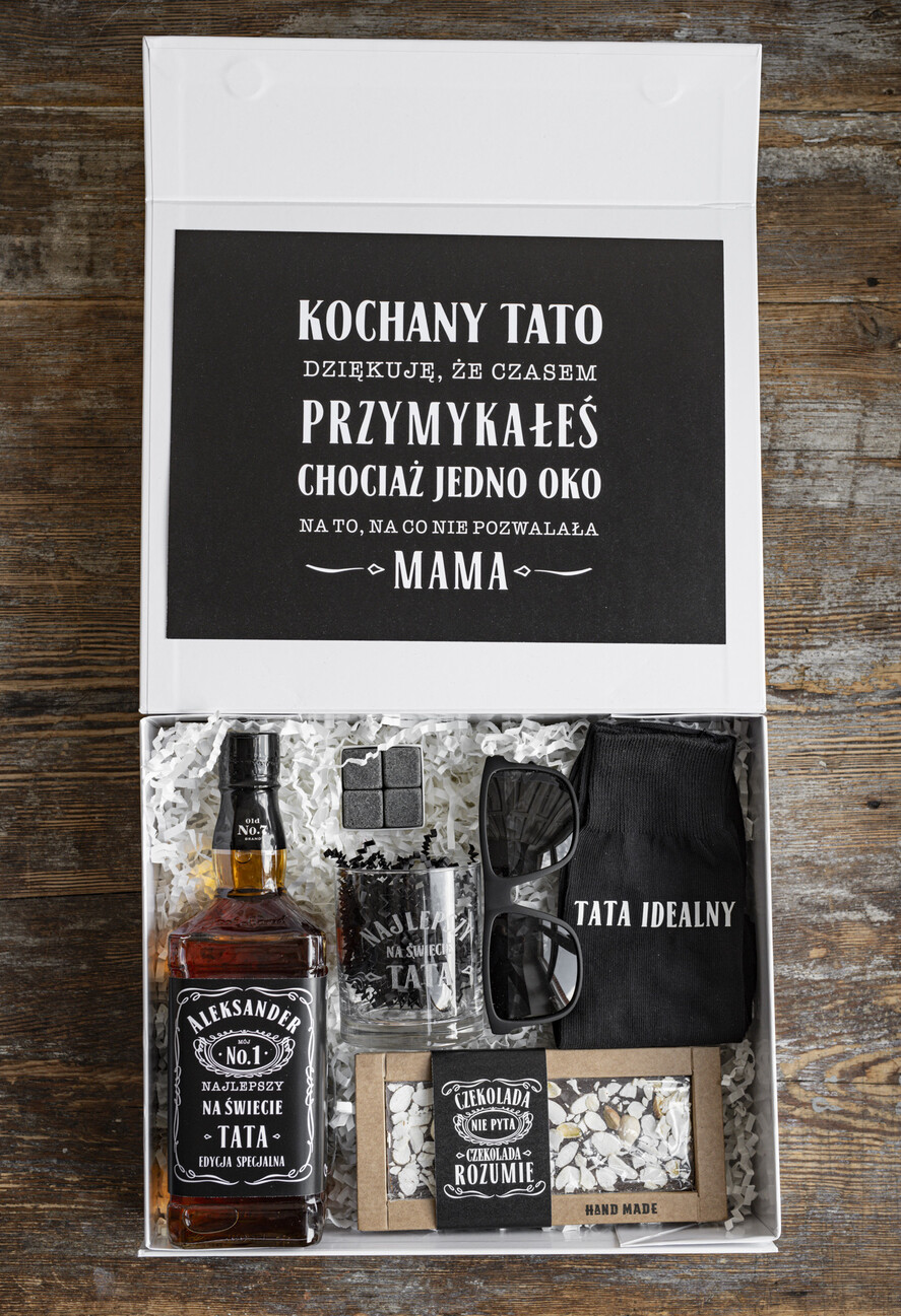 Prezenty dla Taty dzien ojca zestawy dla Taty prezenty na dzień Ojca, zestaw prezentowy na dzień Ojca, grawerowana szklanka, fajny pomysł na prezent dla Taty, personalizowane prezenty2