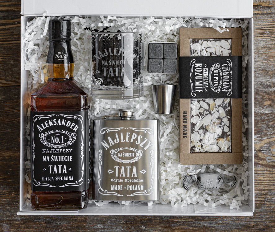 Prezenty dla Taty dzien ojca zestawy dla Taty pomysł na prezent dla Taty na urodziny, zestaw prezentowy na dzień Ojca, grawerowana szklanka, fajny pomysł na prezent dla Taty, personalizowane prezenty1