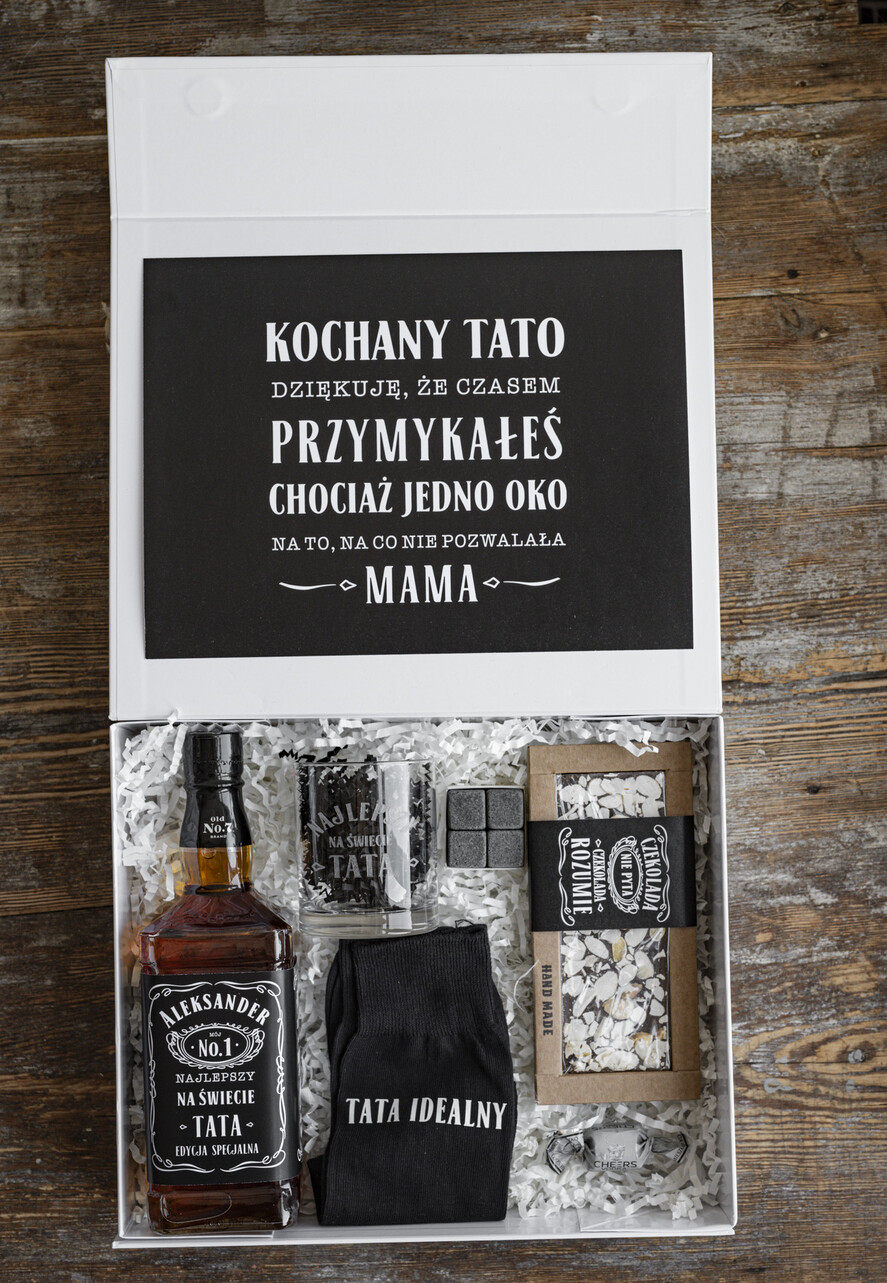 Prezenty dla Taty dzien ojca zestawy dla Taty pomysł na prezent dla Taty na urodziny, zestaw prezentowy na dzień Ojca, grawerowana szklanka, fajny pomysł na prezent dla Taty, personalizowane prezenty2