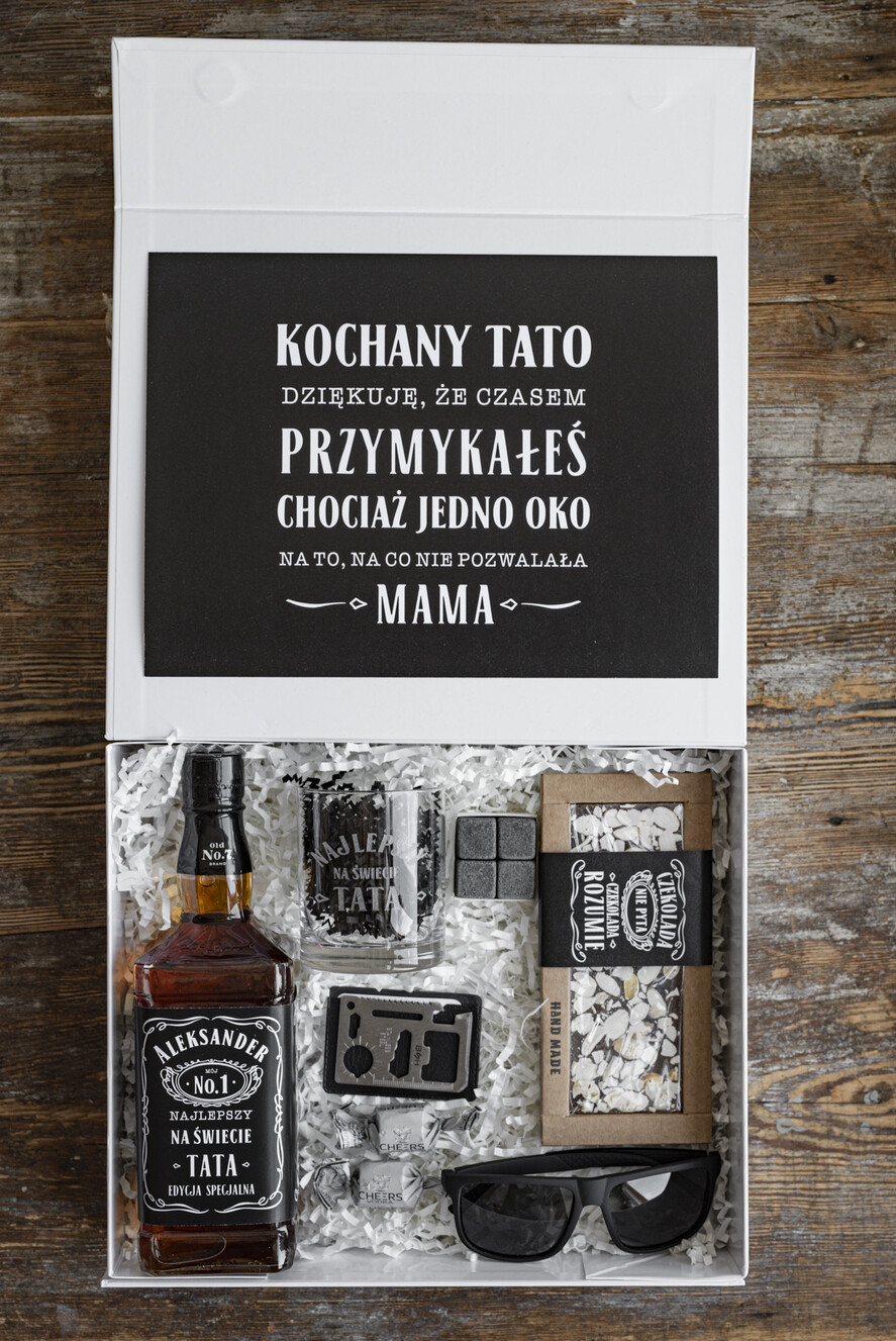 Prezenty dla Taty dzien ojca zestawy dla Taty  pomysł na prezent dla Taty na urodziny, zestaw prezentowy na dzień Ojca, grawerowana szklanka, fajny pomysł na prezent dla Taty, personalizowane prezenty2