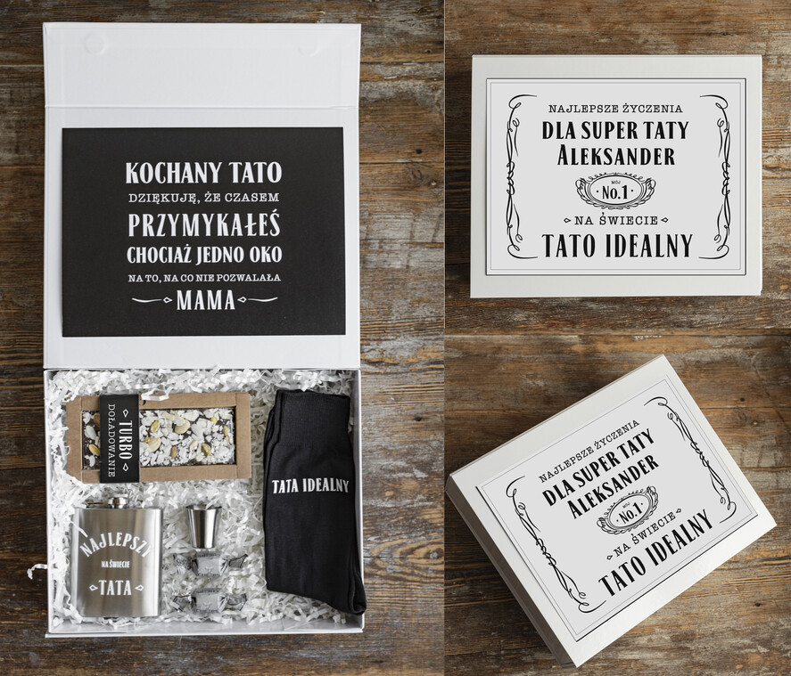 Prezenty dla Taty dzien ojca zestawy dla Taty pomysł na prezent dla Taty na urodziny, zestaw prezentowy na dzień Ojca, skarpetki z dedykacją dla Taty, fajne pomysły na prezent dla Taty, personalizowane prezenty0