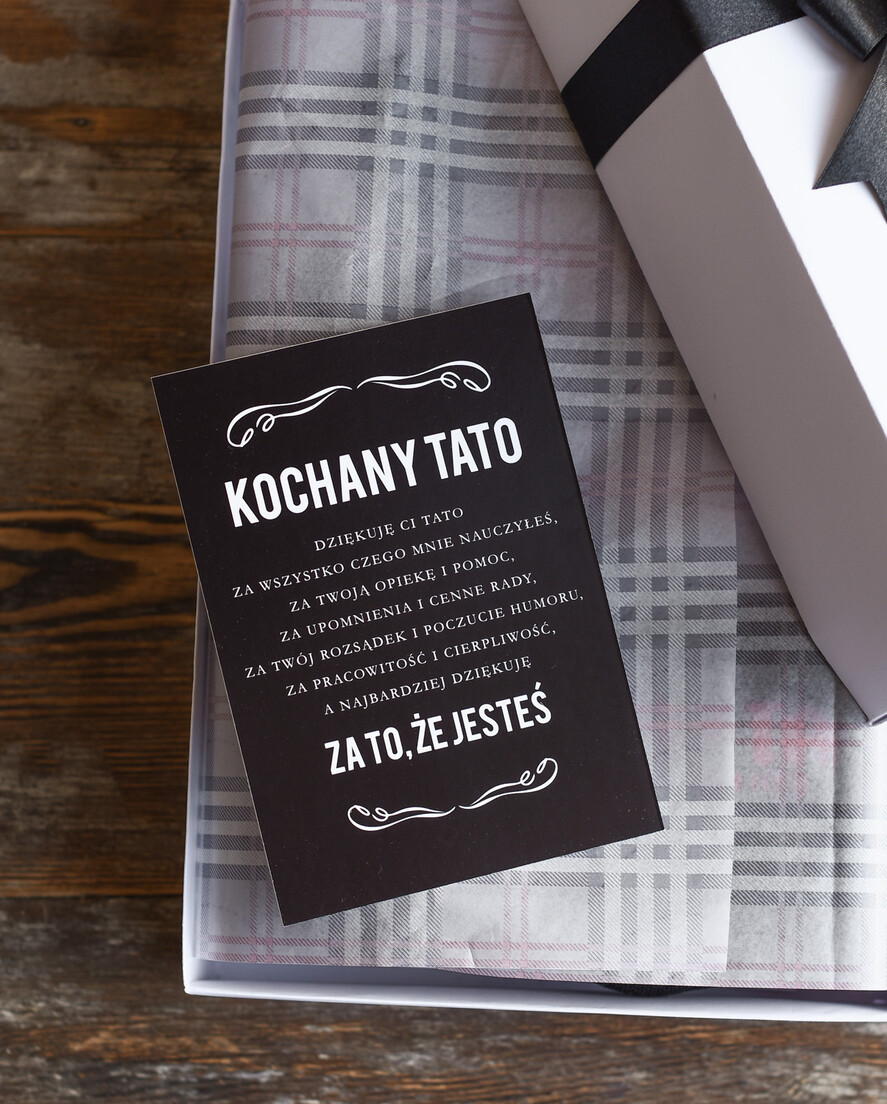 Prezenty dla Taty dzien ojca zestawy dla Taty dzień Ojca pomysł na prezent box prezentowy dla Taty satynowa mucha i spinki do mankietu 5