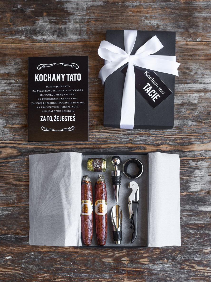 Prezenty dla Taty dzien ojca zestawy dla Taty Dzień Ojca pomysł na prezent zestaw akcesoriów do wina w ozdobnym pudełku 0