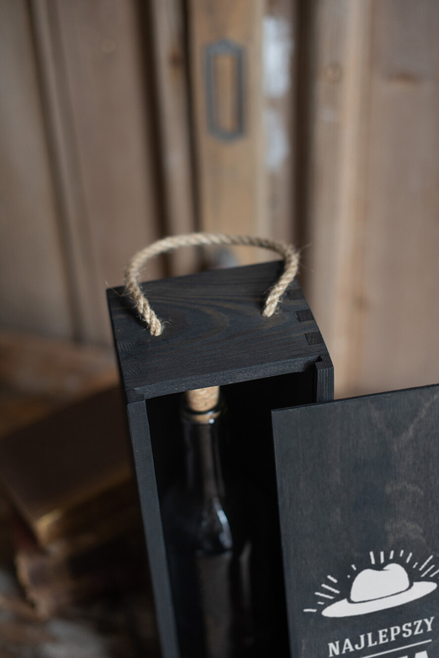 Prezenty dla Taty dzien ojca zestawy dla Taty prezent dla Taty na urodziny prezent z okazji dnia taty skrzynka na butelkę 2