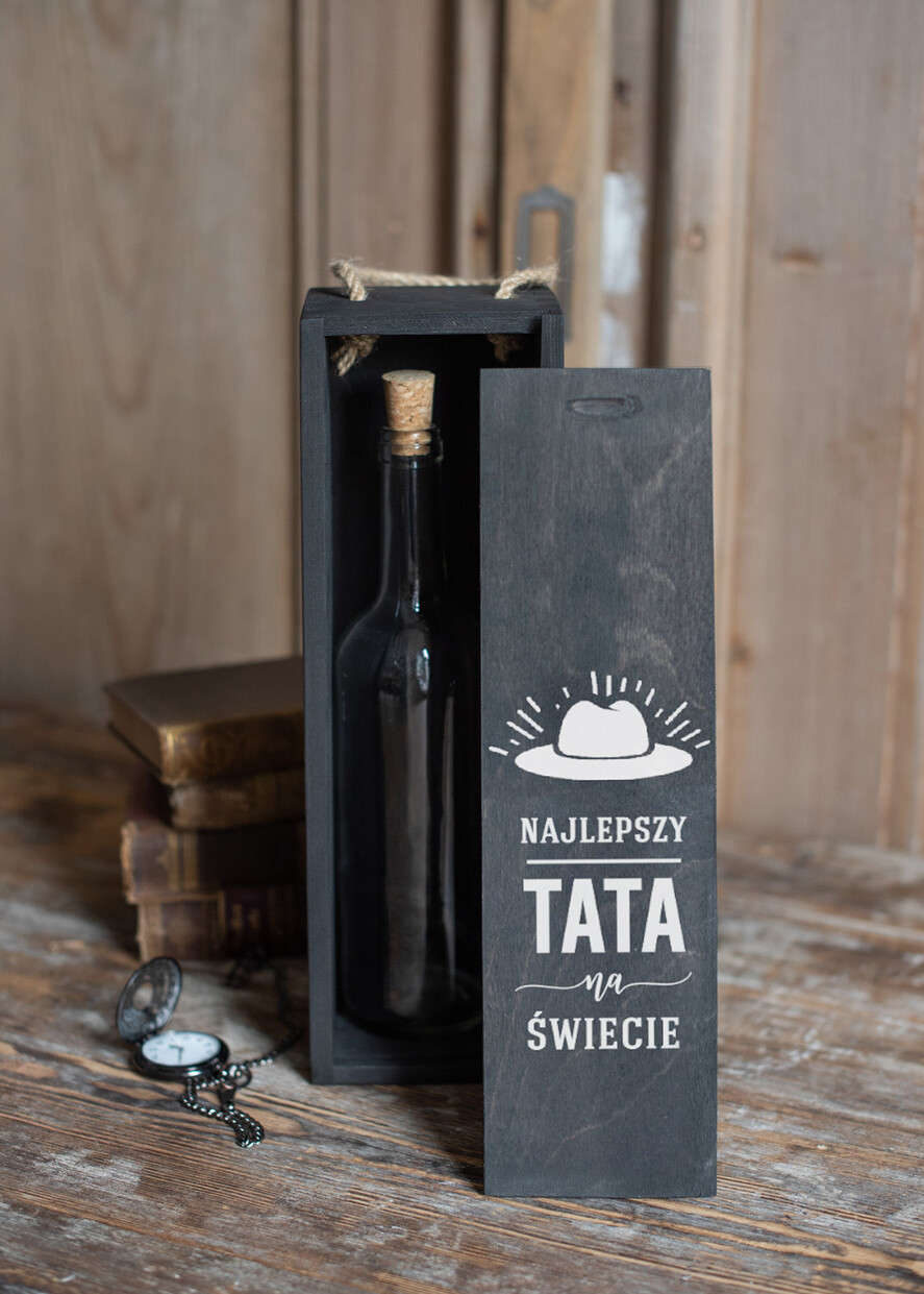 Prezenty dla Taty dzien ojca zestawy dla Taty prezent dla Taty na urodziny prezent z okazji dnia taty skrzynka na butelkę 1