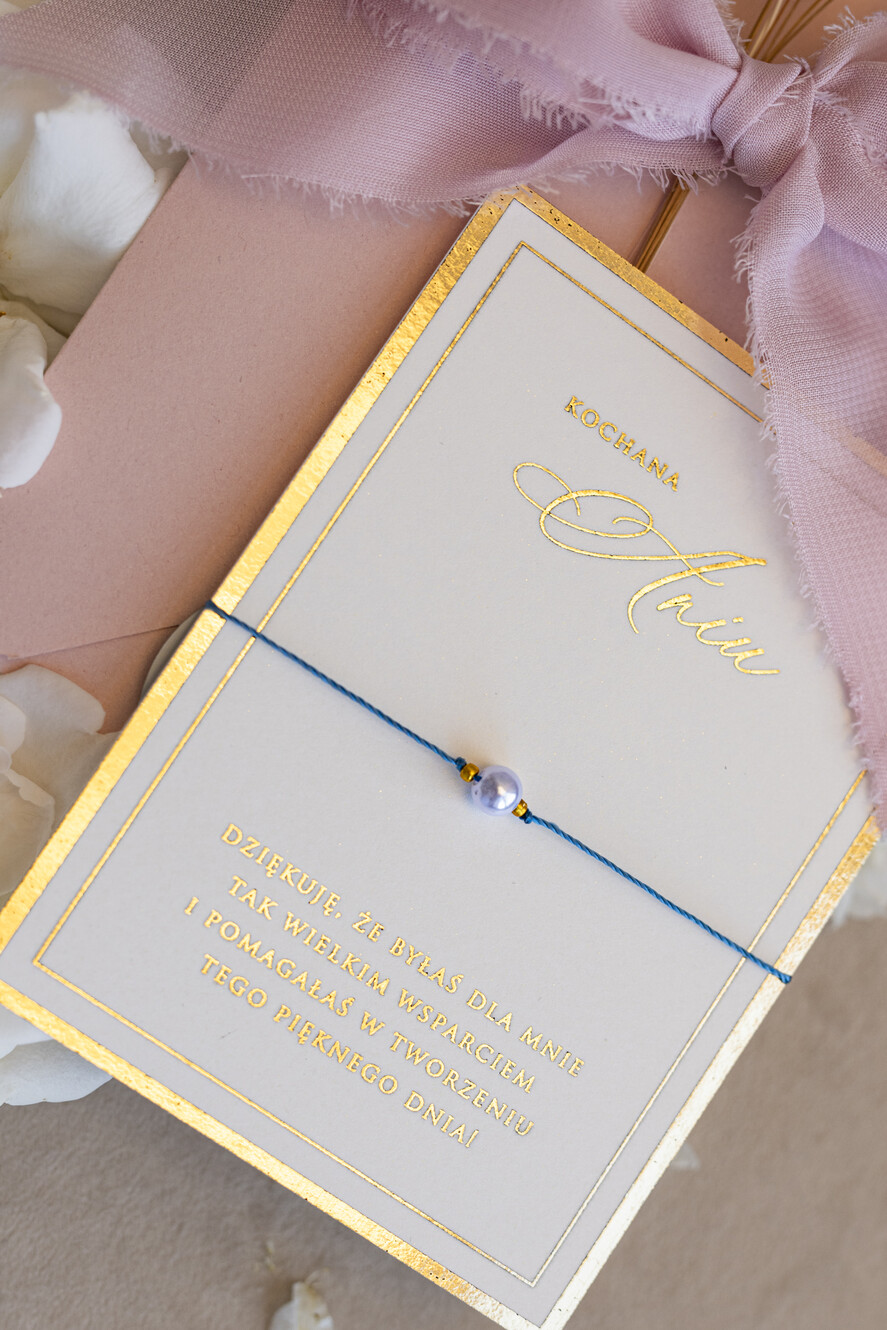 Prezenty dla świadków bransoletki i biżuteria dla świadkowej  Podziękowanie prezent dla świadkowej bransoletka z perłą- Bransoletka szczęścia na podziękowania dla świadkowej2