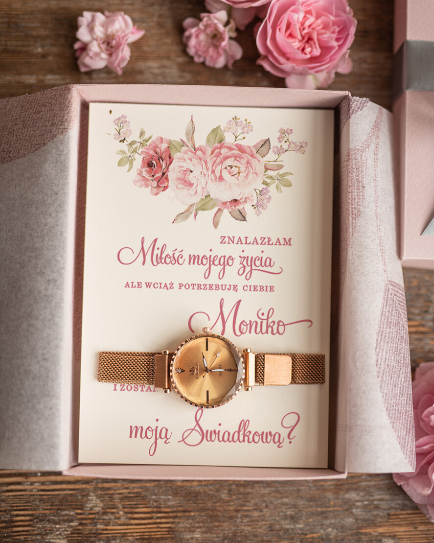 Prezenty dla świadków bransoletki i biżuteria dla świadkowej   czy zostaniesz moją świadkową prośba o świadkowanie zegarek pudełeczku  1
