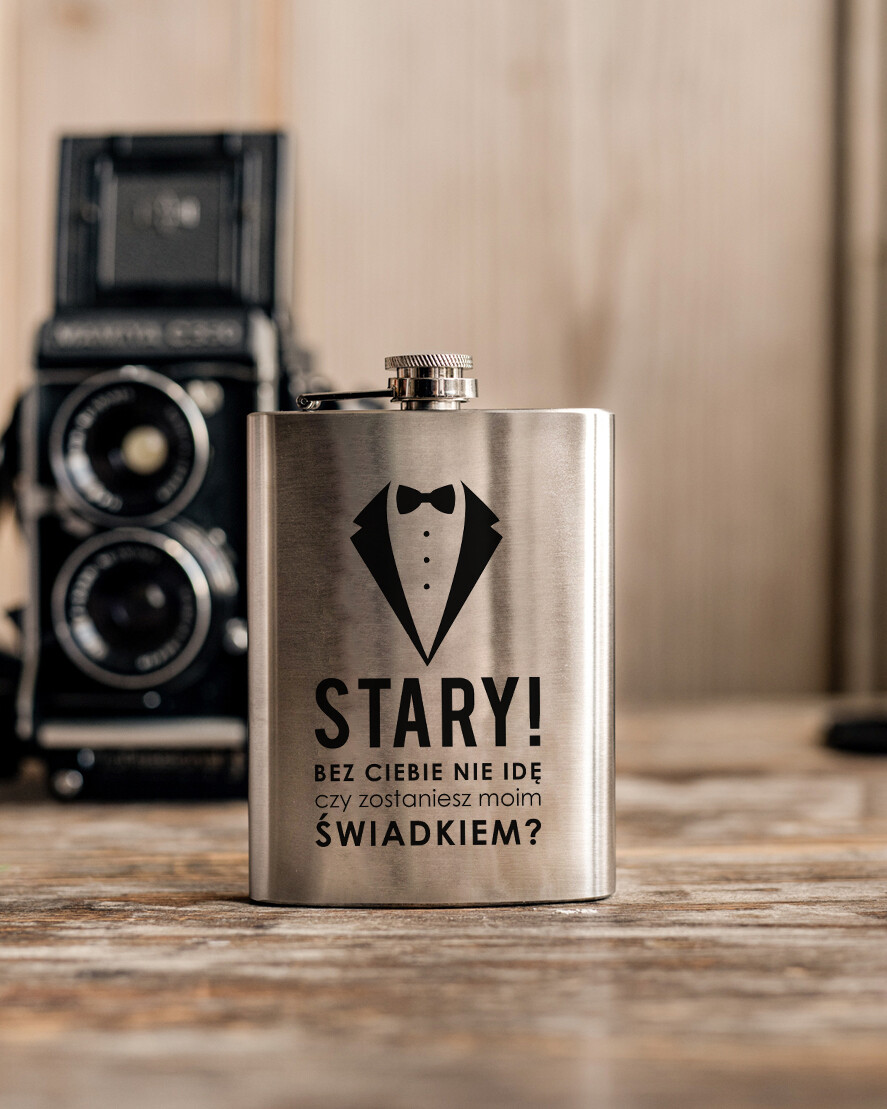 Prezenty dla świadków  gadżety dla świadka  Piersiówka Pomysł na Prezent czy zostaniesz moim świadkiem ? Pytanie do Świadka Piersiówka, Pomysł na pytanie o świadkowanie 0