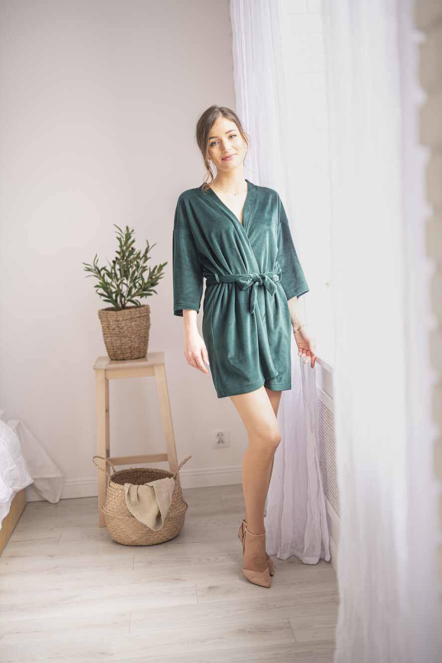 Szlafroki Ślubne z Napisami Szlafrok Ślubny dla Panny Młodej Welurowy Szlafrok dla Panny Młodej Złote Napisy, Welurowy Szlafrok Ślubny z Imieniem Panny Młodej rozmiar M3