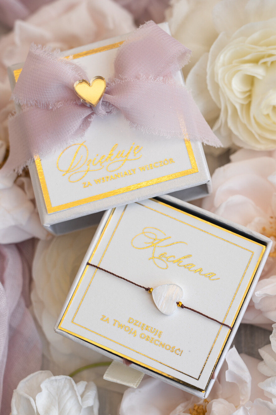 wieczór Panieński podziękowania za wieczór panieński podziękowanie za wieczór panieński- bransoletka z serduszkiem z masy perłowej Bransoletki dla Twojego Team Bride3