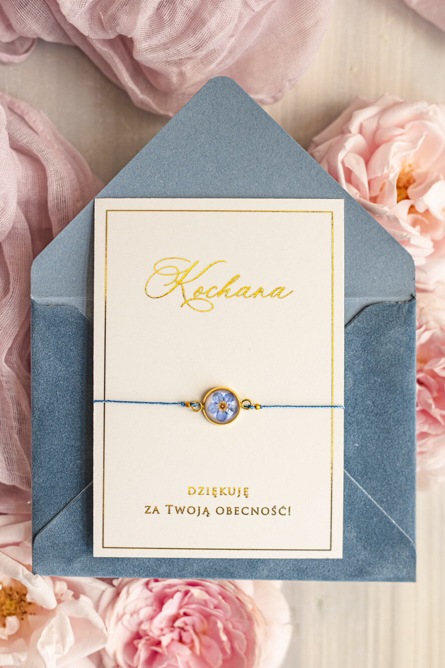 wieczór Panieński podziękowania za wieczór panieński podziękowanie za wieczór panieński- bransoletka z niezapominajką Bransoletki dla Twojego Team Bride4