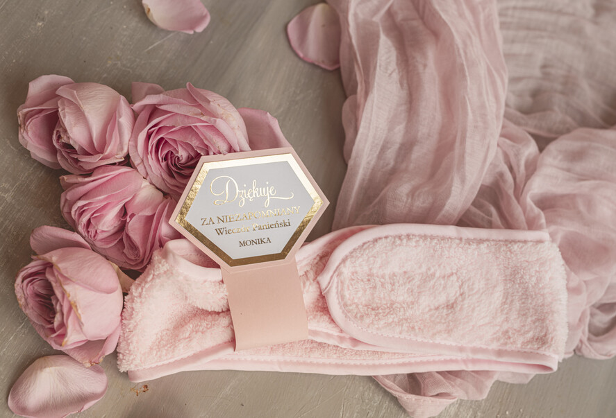 wieczór Panieński podziękowania za wieczór panieński podziękowania za wieczór panieński, super prezenty dla przyjaciółek na wieczorze panieńskim, opaska na głowę i włosy różowa, prezent podziękowanie3